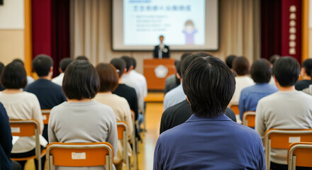 小中学校の保護者説明会の風景