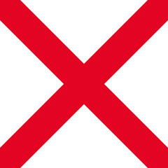 Obraz premium Flag of Alabama - square variant