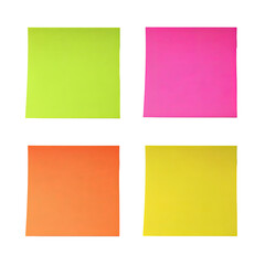 Four vibrant squares of different colors