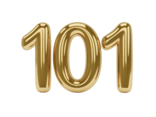 Celebrate a milestone with elegant golden number 101, perfect for anniversaries and special occasions, radiating luxury and success in every dazzling curve