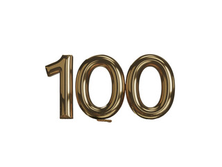 Celebrate success with this golden 100, perfect for anniversaries, achievements, and special milestones, bringing a touch of luxury and elegance to your design projects
