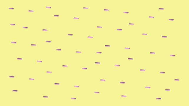 A playful and minimalist animation featuring pink sticks arranged in an abstract pattern on a soft background