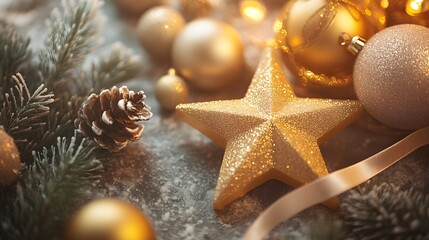 Golden Christmas Decorations