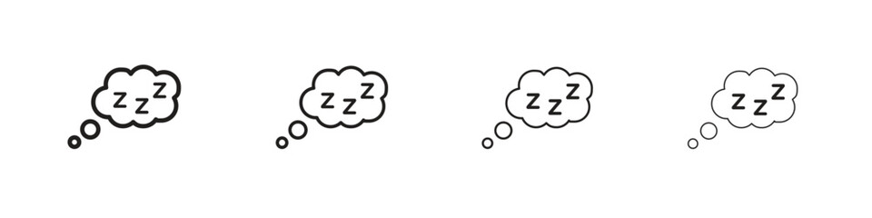 Zzz icon outline trend modern simple versions