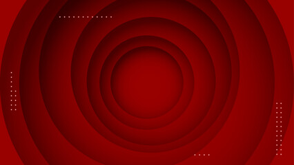 red Abstract layered circular background design