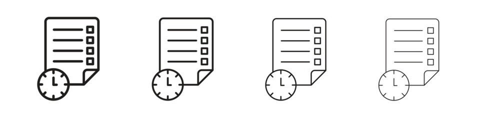 Waiting list icon outline trend modern simple versions