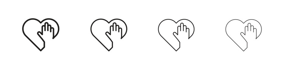 Voluntary service icon outline trend modern simple versions