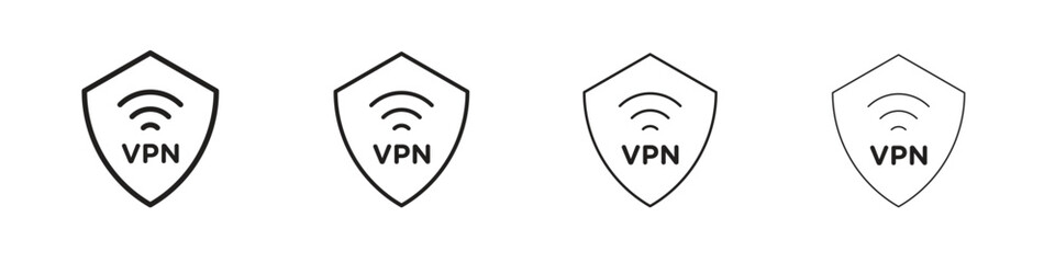 Vpn icon outline trend modern simple versions