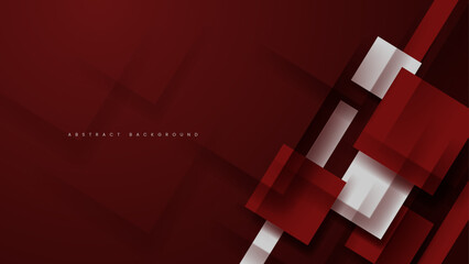 red abstract background with overlapping square