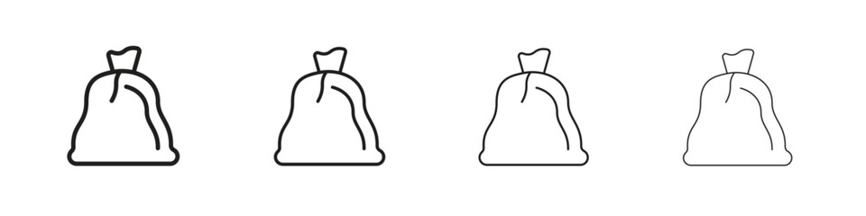 Trash bag icon outline trend modern simple versions