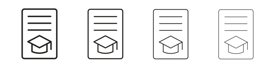Thesis icon outline trend modern simple versions