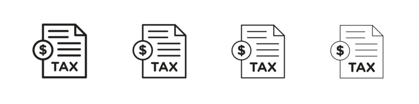Tax icon outline trend modern simple versions
