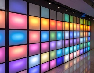 Colorful illuminated wall panels