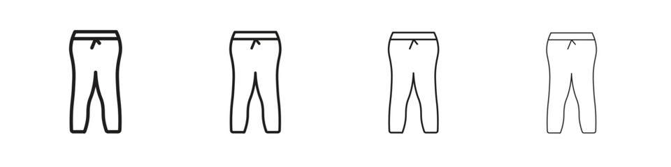Sweatpants icon outline trend modern simple versions