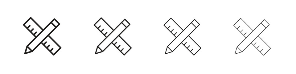 School supplies icon outline trend modern simple versions