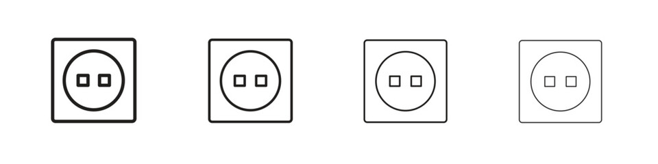 Round socket icon outline trend modern simple versions
