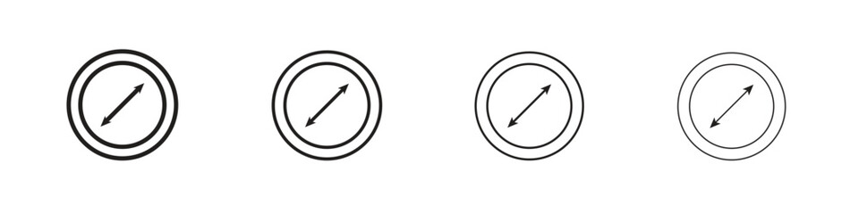 Radius icon outline trend modern simple versions