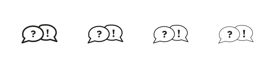 QNA icon outline trend modern simple versions