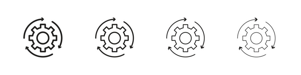 Processing icon outline trend modern simple versions