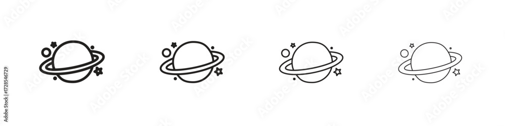 Canvas Prints planet saturn icon outline trend modern simple versions