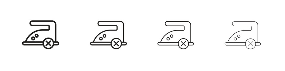 No ironing icon outline trend modern simple versions