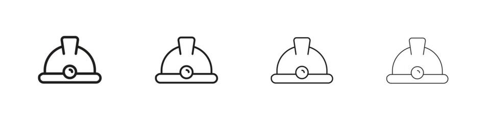 Mining Helmet icon outline trend modern simple versions