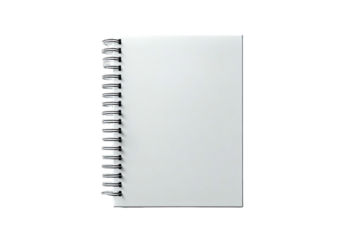 Blank spiral-bound notebook