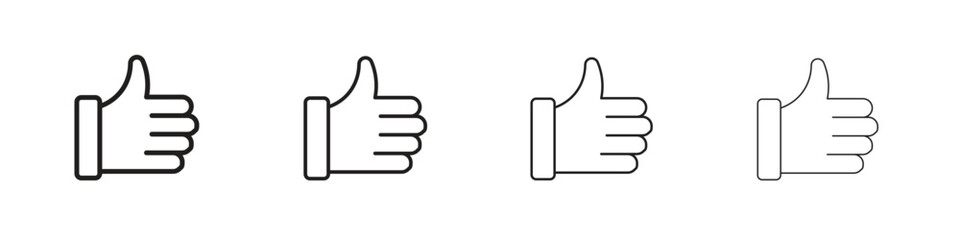Like button icon outline trend modern simple versions