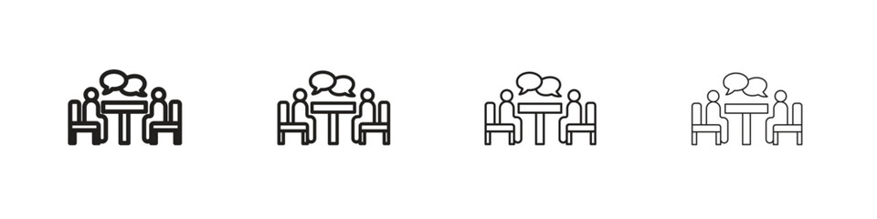Interview icon outline trend modern simple versions