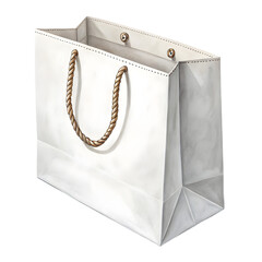 Paper shopping bag in white description
