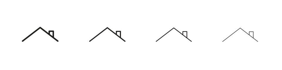 Home roof icon outline trend modern simple versions