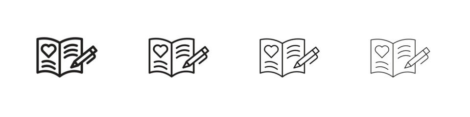 Guests book icon outline trend modern simple versions