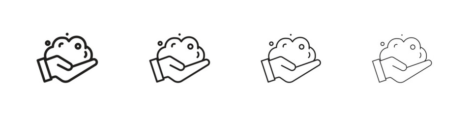 Foam icon outline trend modern simple versions