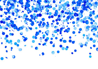 Abstract background of blue and white confetti-like circles