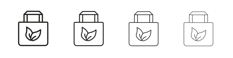 Eco bag icon outline trend modern simple versions