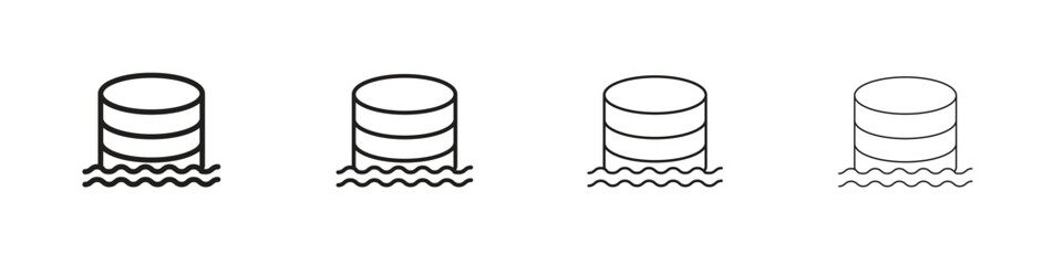 Data lake icon outline trend modern simple versions