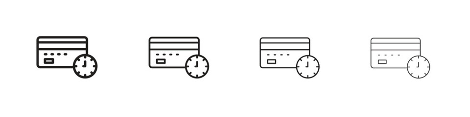 Credit history icon outline trend modern simple versions