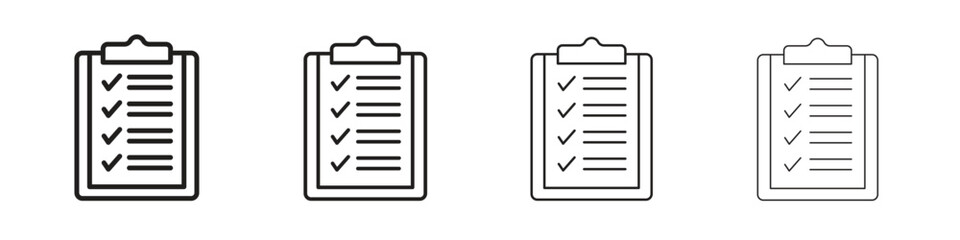 Clipboard icon outline trend modern simple versions