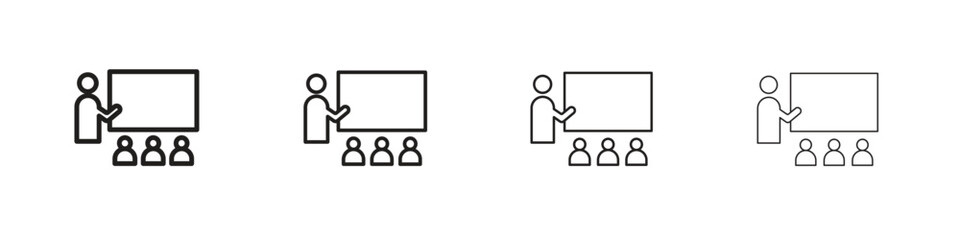 Classroom icon outline trend modern simple versions