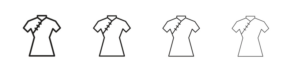 Chinese dress icon outline trend modern simple versions