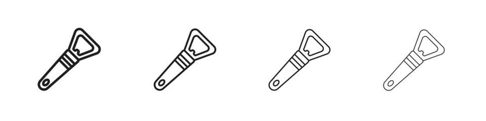 Bottle opener icon outline trend modern simple versions