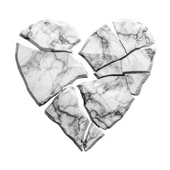 A fractured heart, marble design