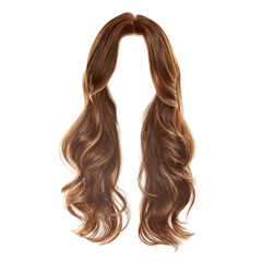 Wavy brown hair wig