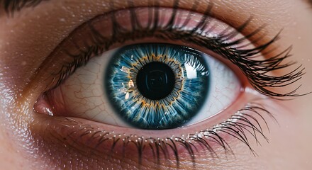 Closeup human eye detail