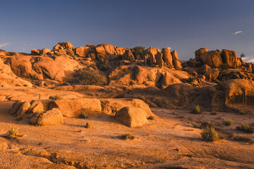 Anti-Atlas Mountains in Morocco – dramatic rocky landscape and desert scenery in North Africa © PawelUchorczak