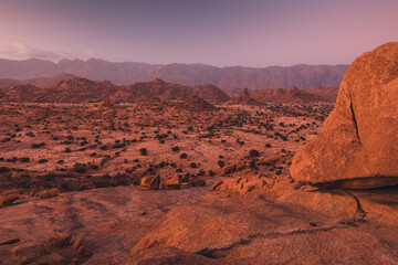 Anti-Atlas Mountains in Morocco – dramatic rocky landscape and desert scenery in North Africa © PawelUchorczak