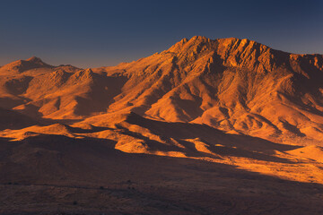 Anti-Atlas Mountains in Morocco – dramatic rocky landscape and desert scenery in North Africa © PawelUchorczak