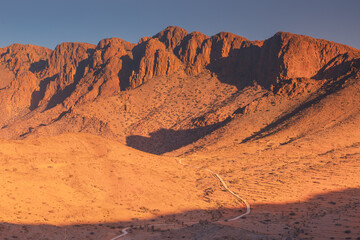 Anti-Atlas Mountains in Morocco – dramatic rocky landscape and desert scenery in North Africa © PawelUchorczak