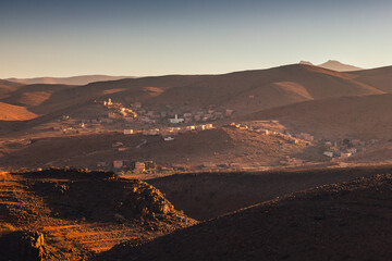 Anti-Atlas Mountains in Morocco – dramatic rocky landscape and desert scenery in North Africa © PawelUchorczak