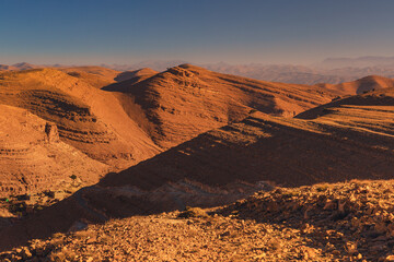 Anti-Atlas Mountains in Morocco – dramatic rocky landscape and desert scenery in North Africa © PawelUchorczak